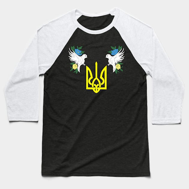 Free Ukraine Baseball T-Shirt by MariRiUA